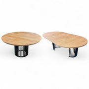 Rundt plankebord m. metal sokkelfod + (0-2 tillægsplader)