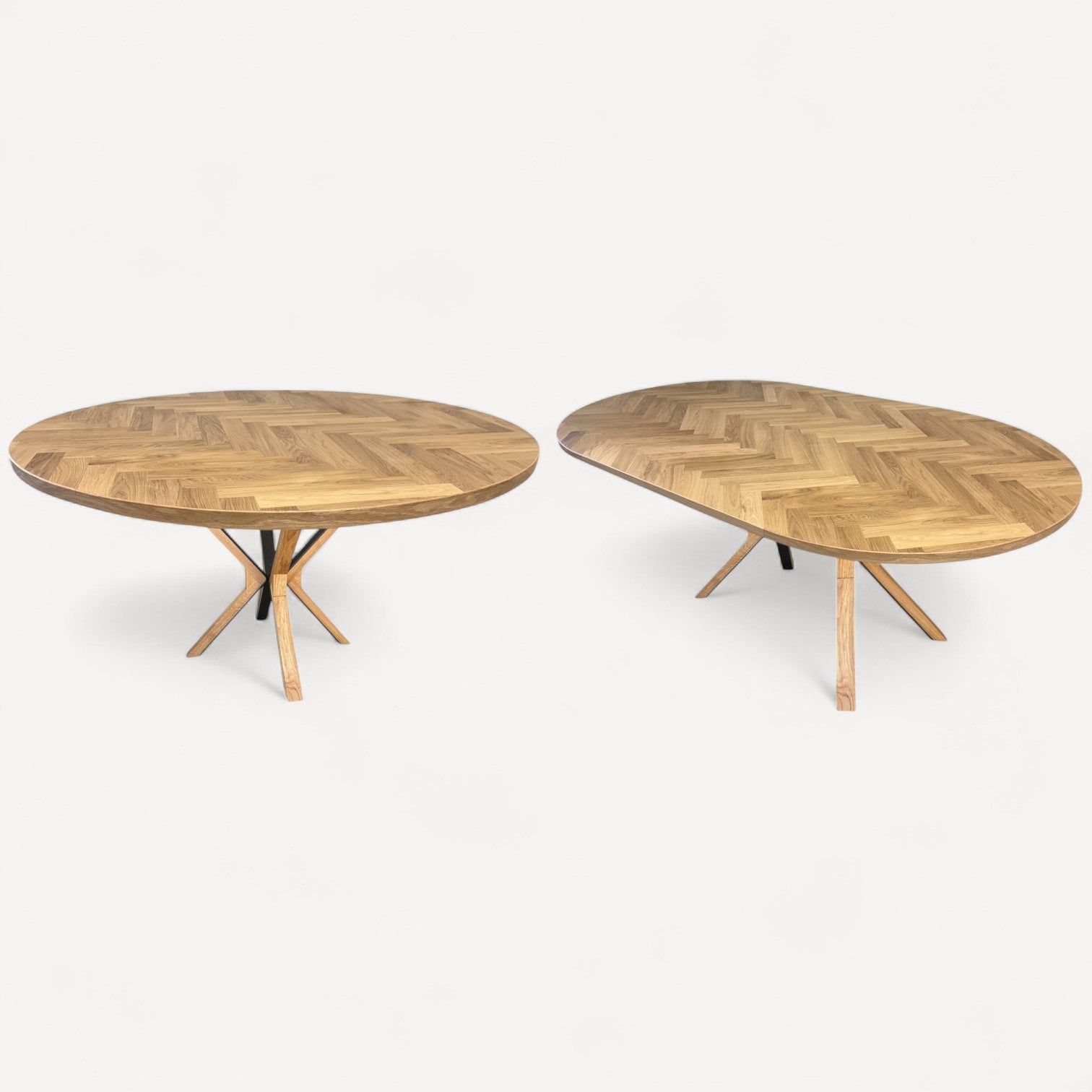 Sildebensbord m. eg/metal stjernestel + (0-2 tillægsplader)