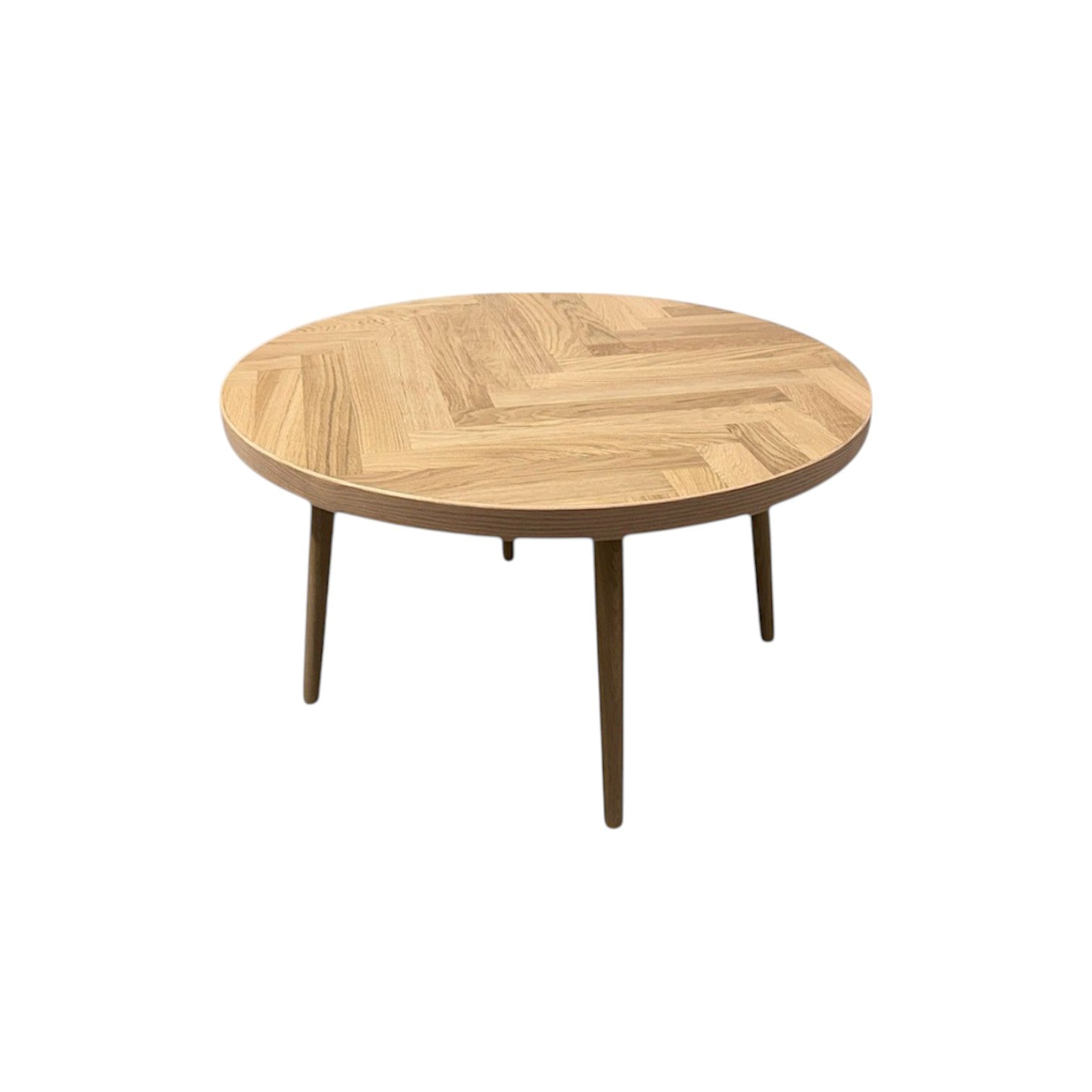 Rundt sildebenssofabord i eg