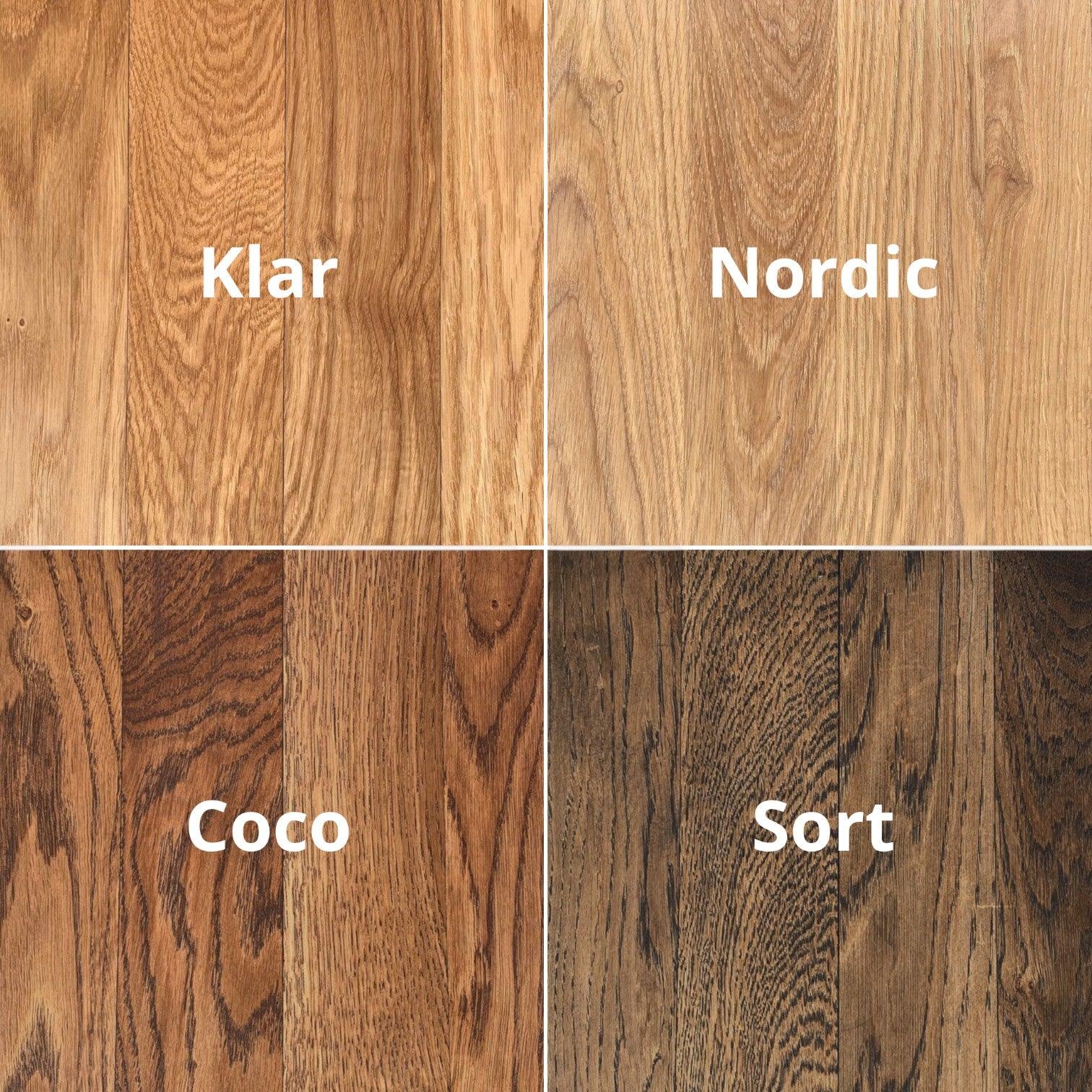 Søjlebord i massivt Eg & Glas