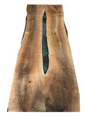 Valnød m. epoxy 117x300 cm