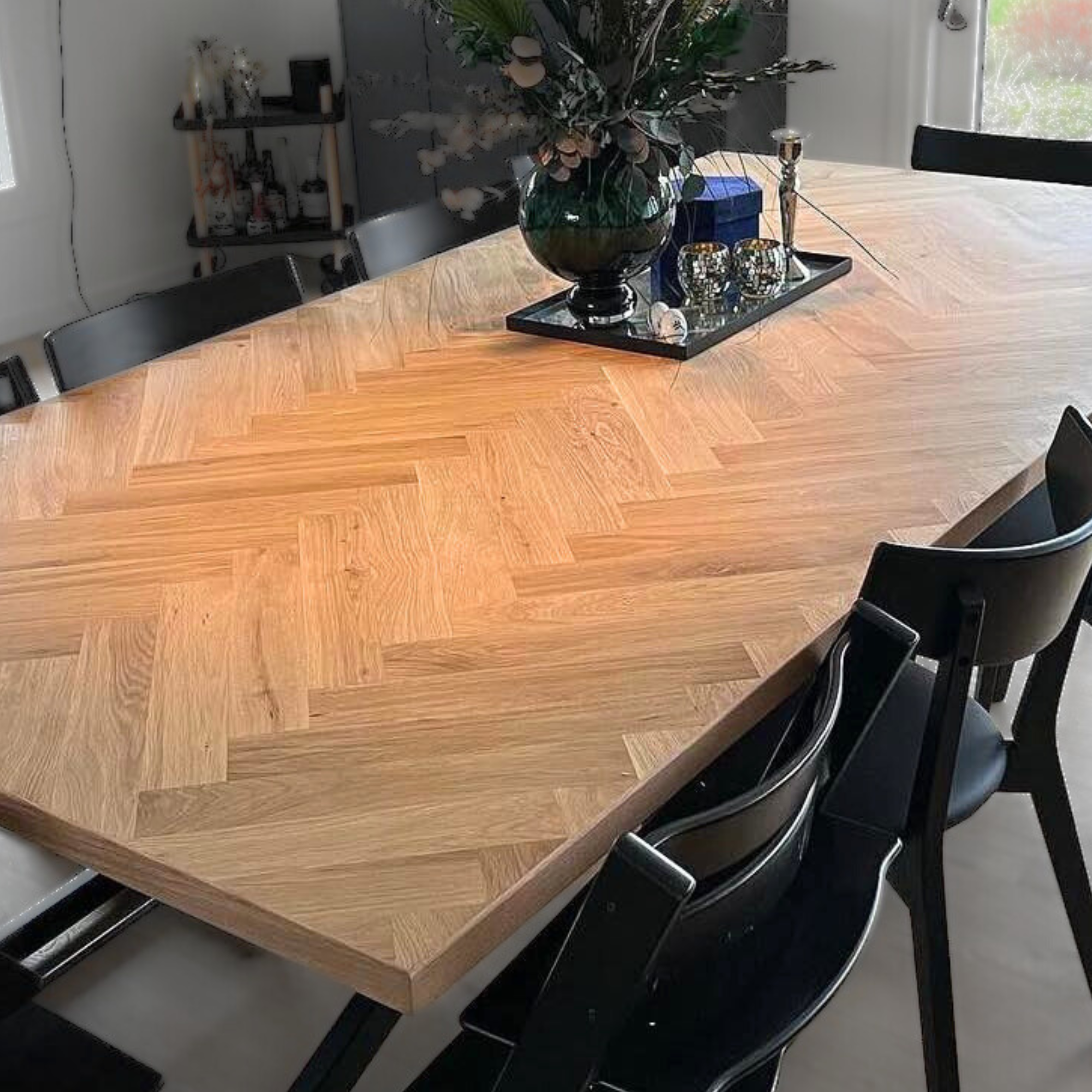 Sildebensbord m. metal-x bordben + (0-2 tillægsplader)